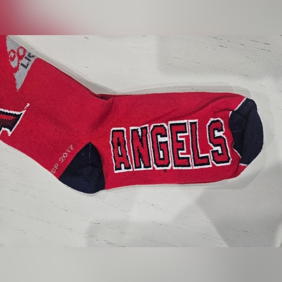 Red and Black Athletic Socks with Branding - Picture 3 of 4